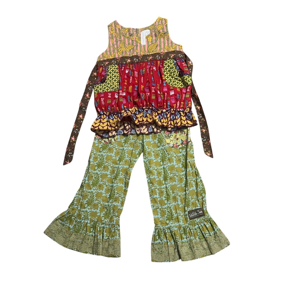 Matilda Jane Paint by Numbers Serendipity Tunic and Ruffle Pants Set Kids 8